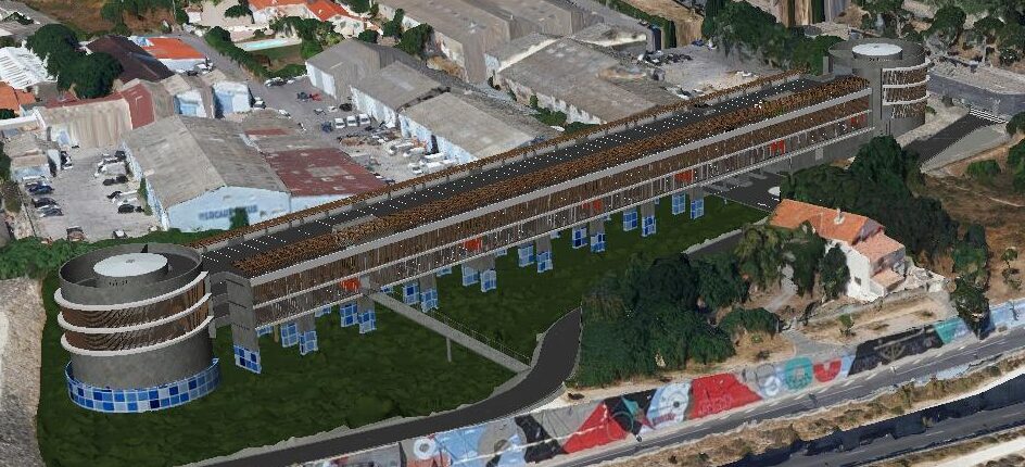 modélisation 3D d'un projet de parking relais de la Boiseraie, dans la Métropole Aix-Marseille-Provence